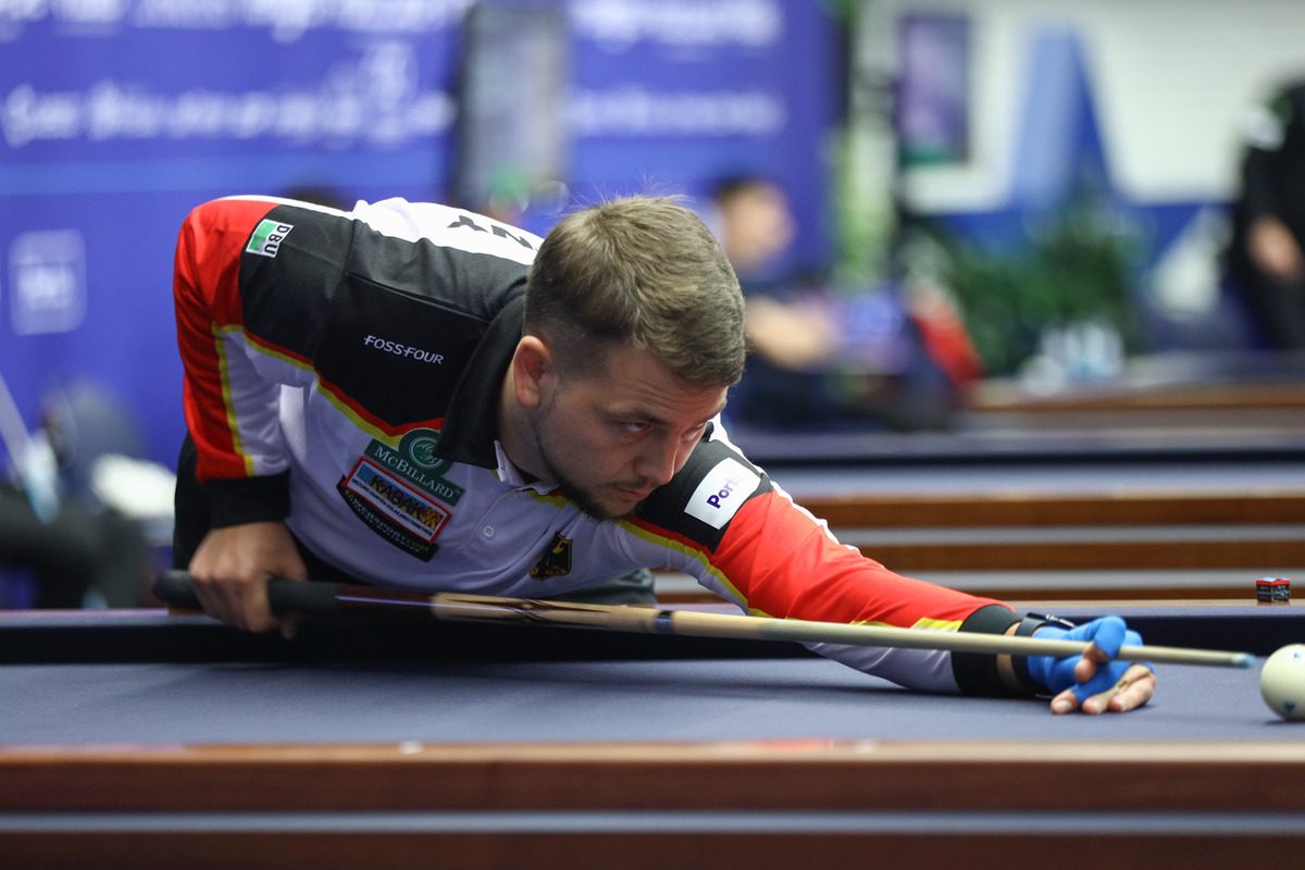 지난 '앙카라 당구월드컵' PQ에서 쿠드롱을 꺾었던 루카스 슈탐(독일). 그러나 다시 만난 쿠드롱에게 이번에는 패하며 고배를 마셨다.