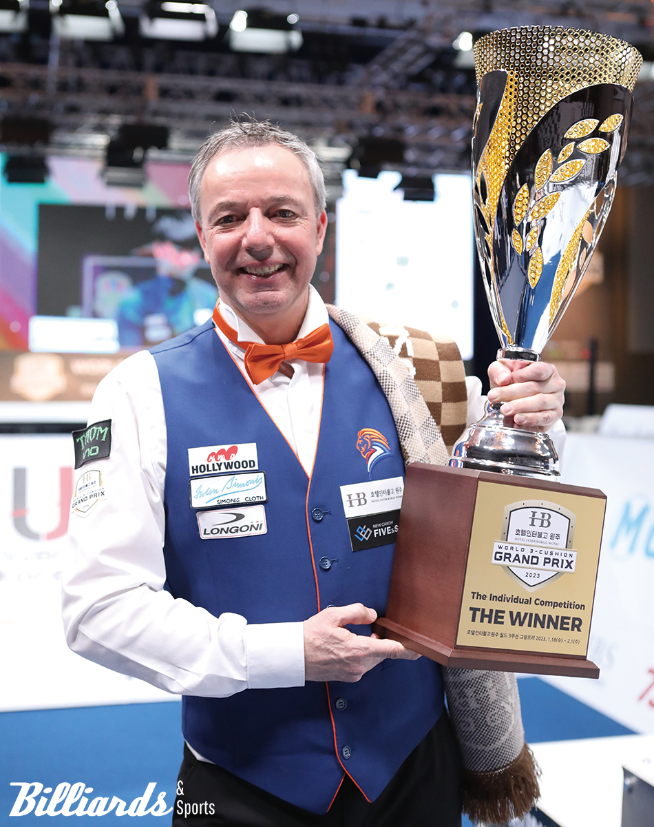 딕 야스퍼스는 1991년 첫 당구월드컵 우승 이후 당구월드컵 뿐 아니라 다양한 대회에서 우승을 차지하며 세계 최정상의 자리를 지켜왔다.