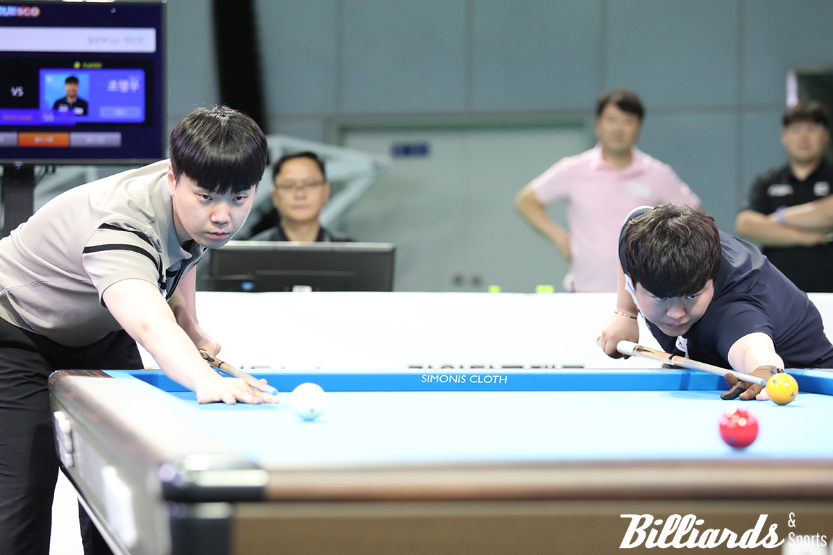 김행직과 조명우의 준결승전 뱅킹.