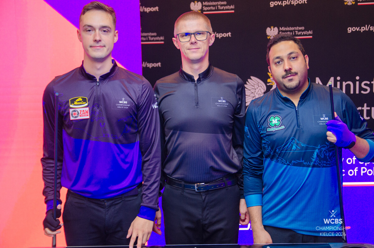 마지막까지 접전을 벌인 유럽B팀의 다니엘 마치우(폴란드·왼쪽)와 아시아B팀의 바데르 알라와디(쿠웨이트·오른쪽).