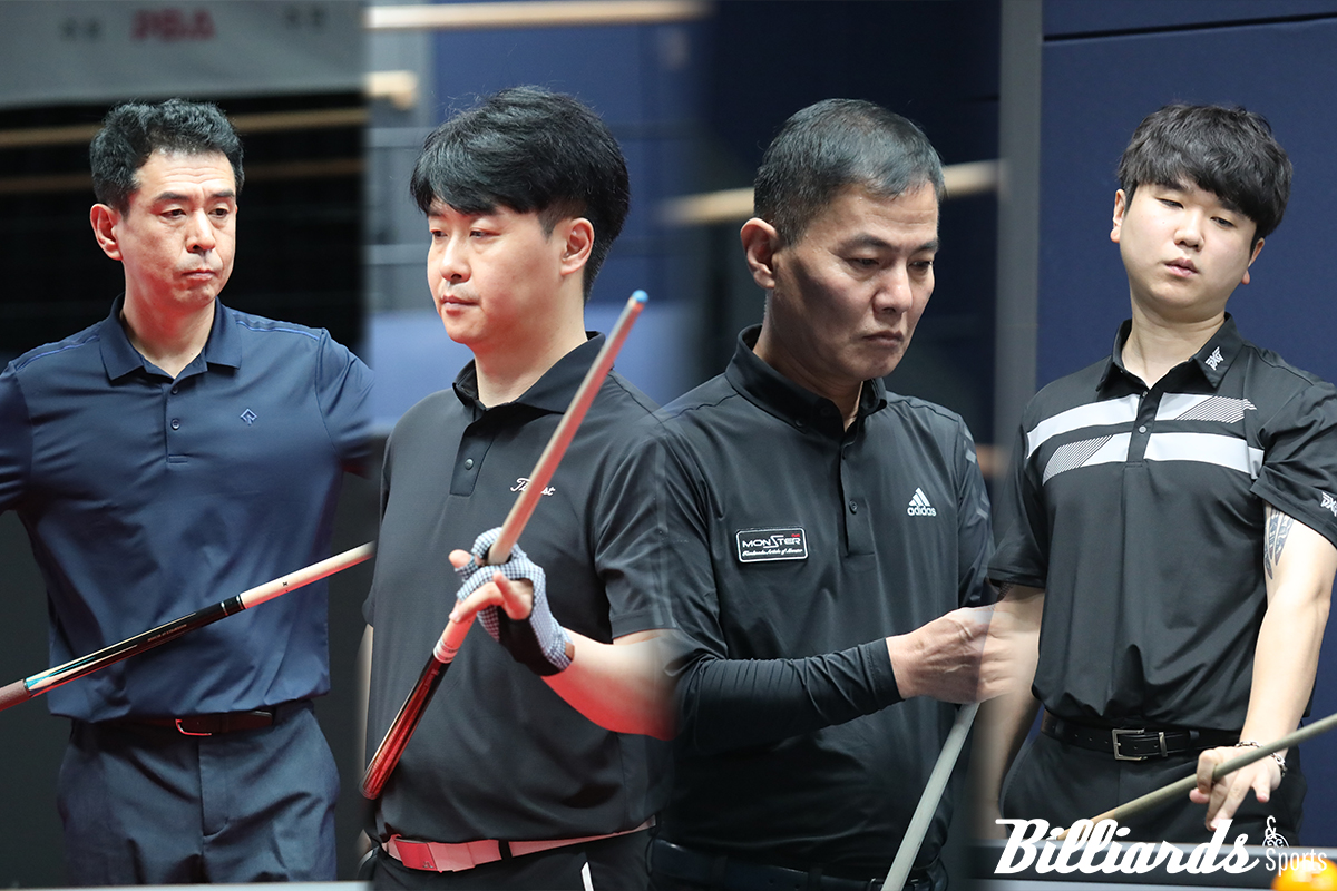 PBA 드림투어 개막전 4강에 오른 서삼일, 김남수, 박춘우, 이태희(왼쪽부터). 사진=고양/김민영 기자