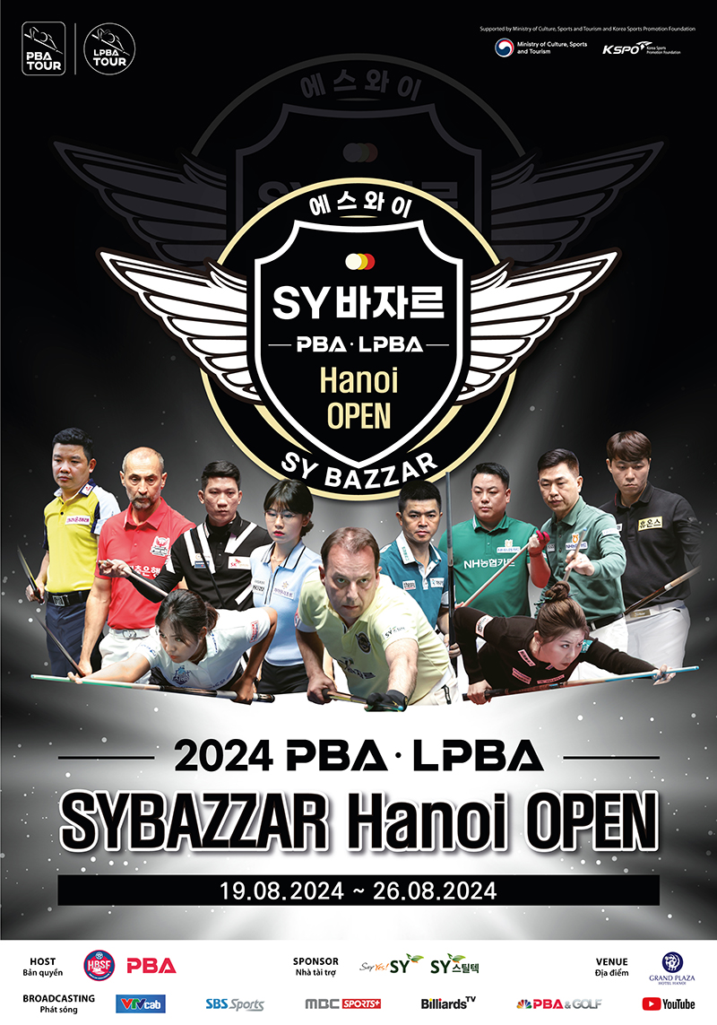 2024 PBA-LPBA 에스와이 바자르 하노이 오픈 포스터.