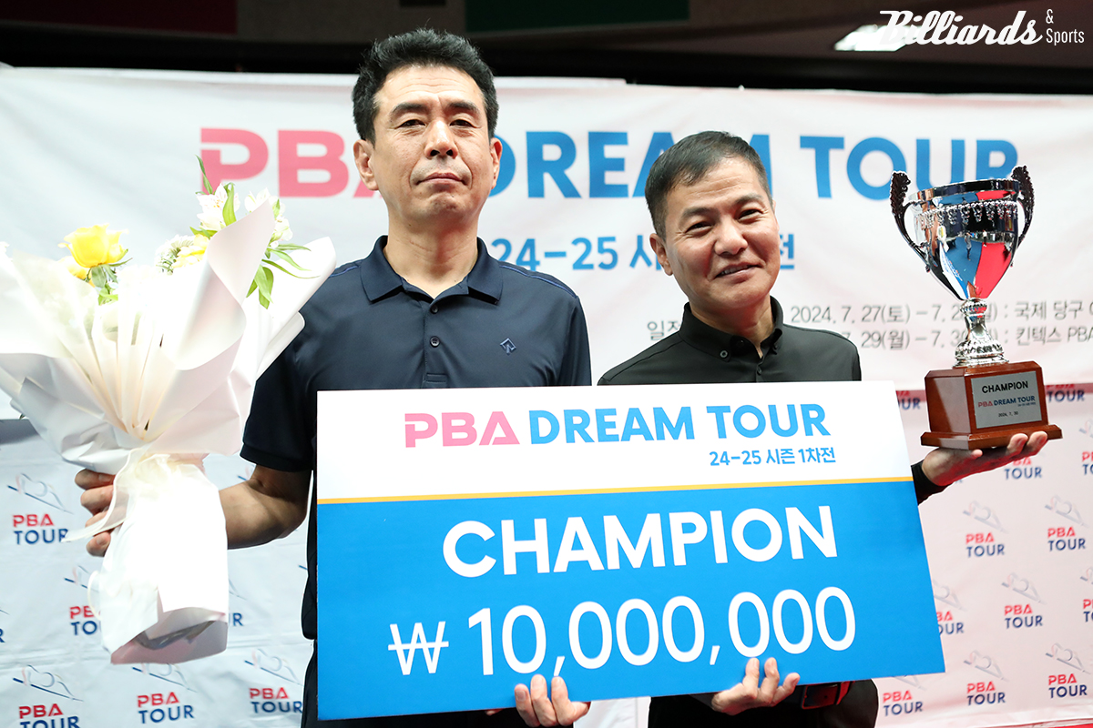 지난 개막전에서 우승한 박춘우(오른쪽)와 서삼일(왼쪽).