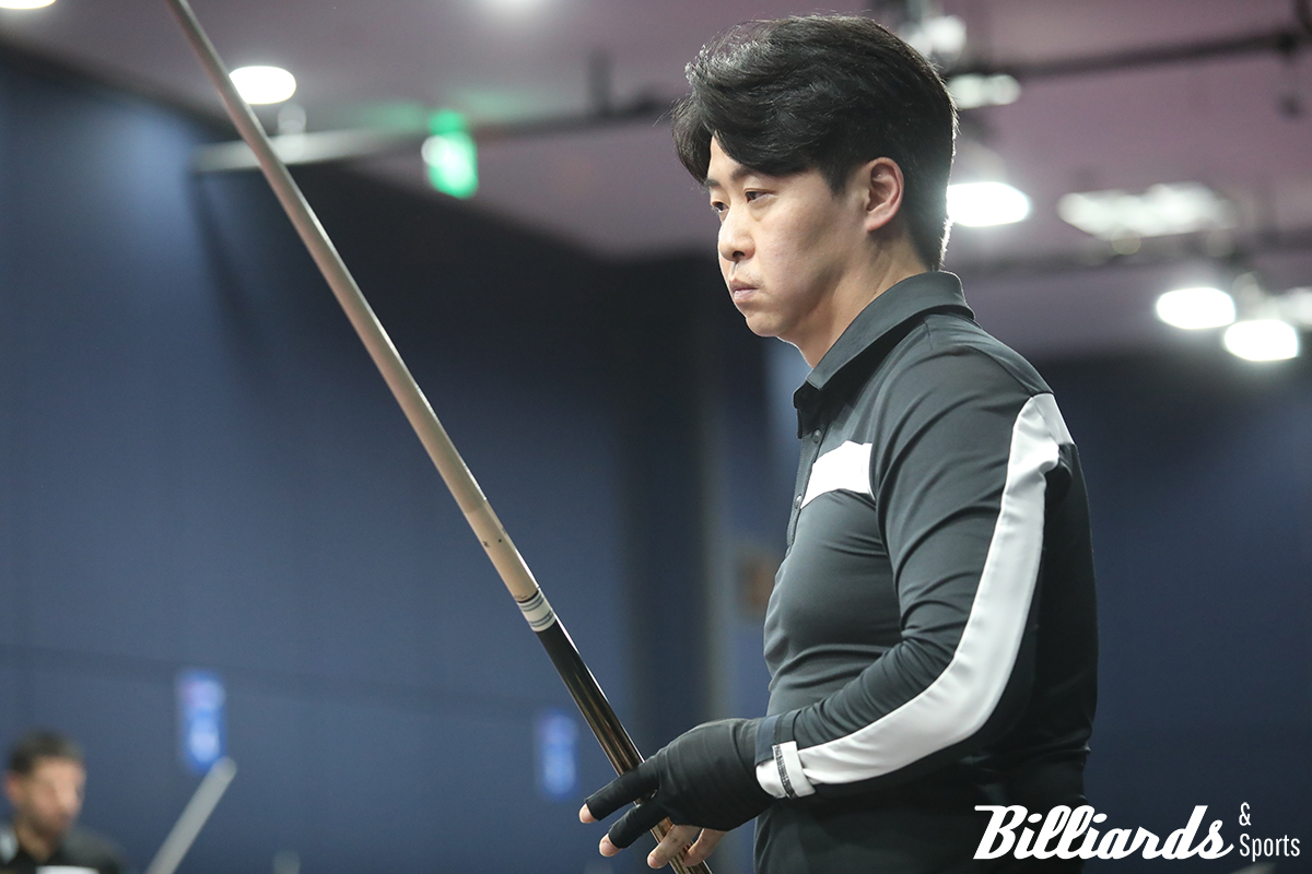 김남수가 'PBA 드림투어 3차전' 16강에서 서삼일에게 개막전 준결승전 패배를 설욕하며 8강 진출에 성공했다. 사진=빌리어즈앤스포츠 DB