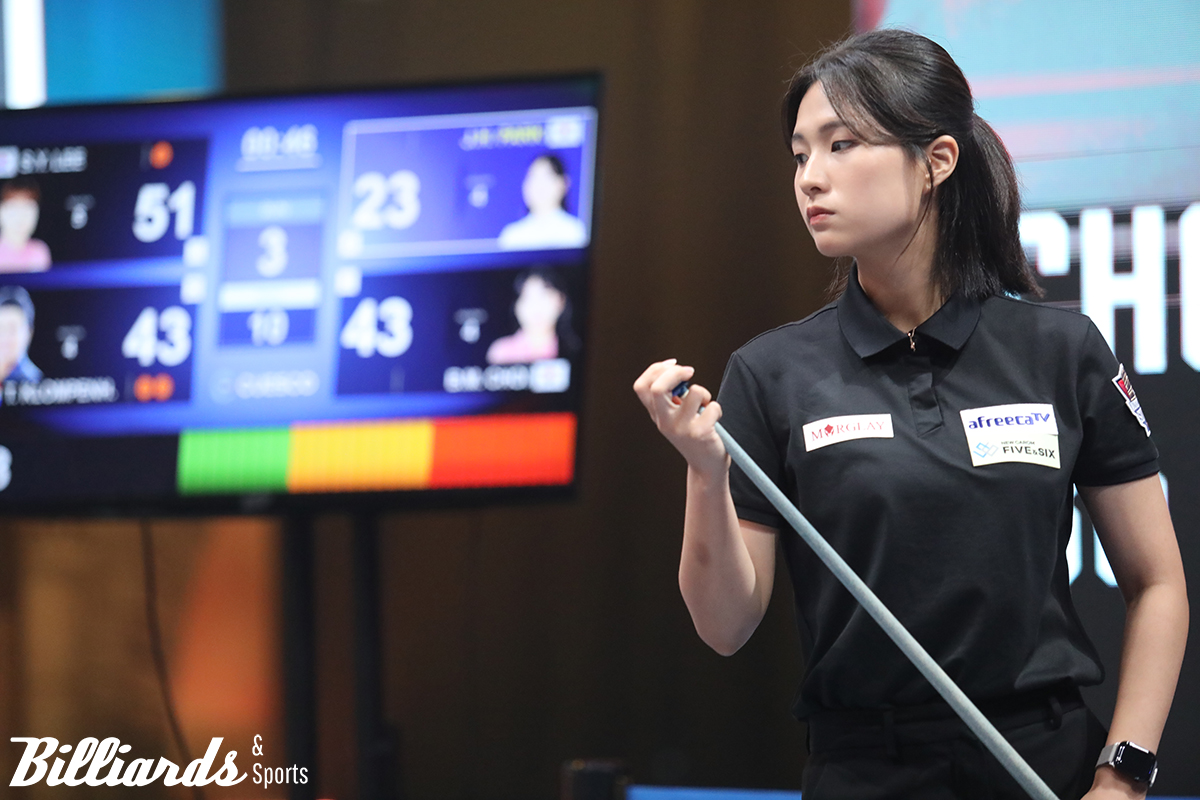 지난해 첫 월드 3쿠션 서바이벌 레이디스에서 결승에 오른 박정현. 사진=빌리어즈앤스포츠 DB