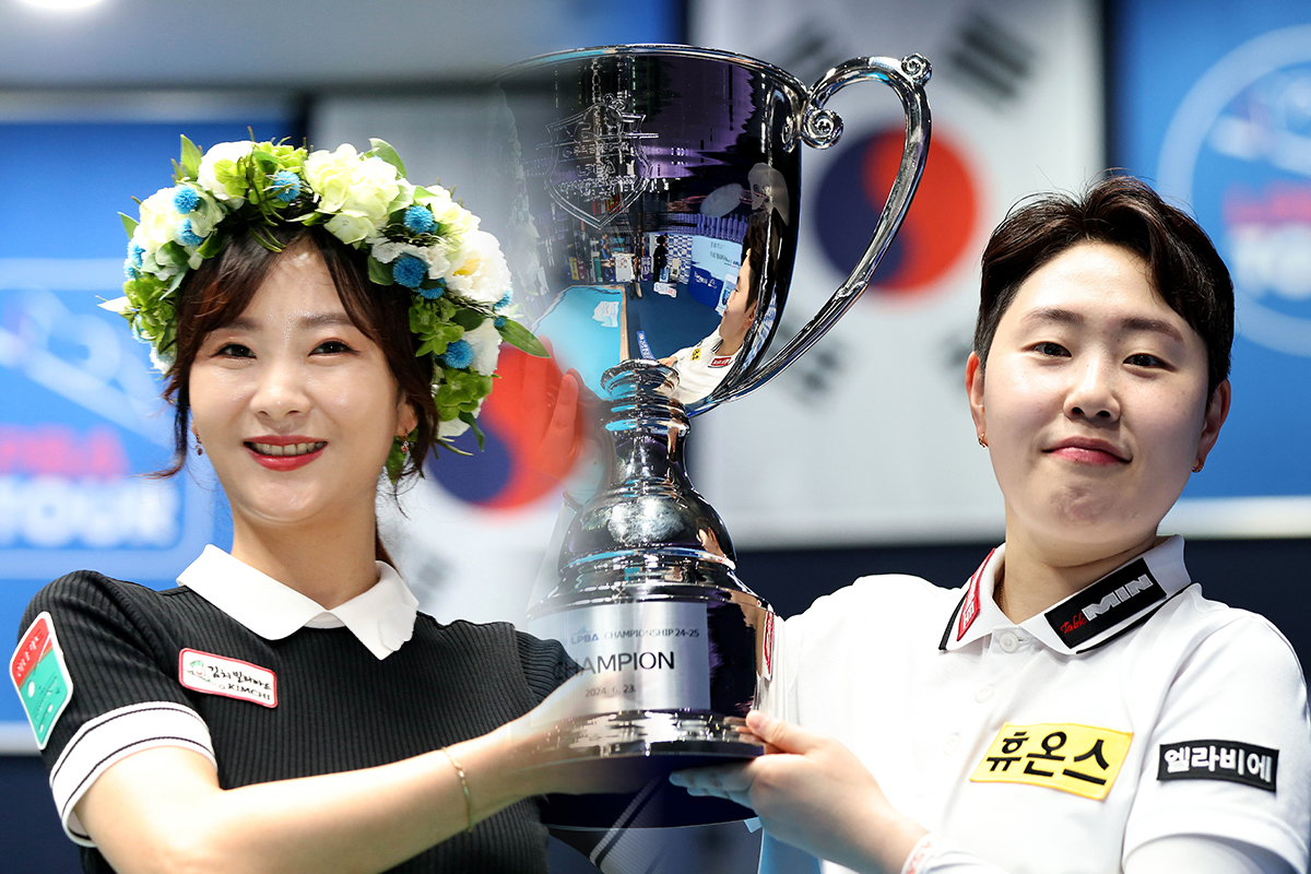올 시즌 2차 투어와 1차 투어에서 우승한 김상아와 김세연. 사진=PBA