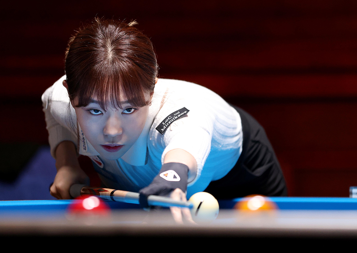 용현지(하이원리조트)를 꺾고 16강에 올라간 김보라.