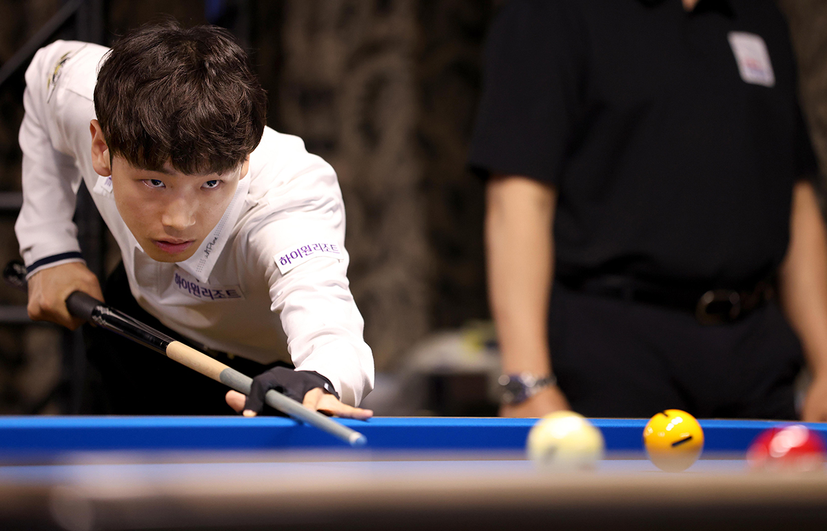 이날 128강전에서 하이런 14점을 쳐 아깝게 퍼펙트큐 달성에 실패한 임성균(하이원리조트).