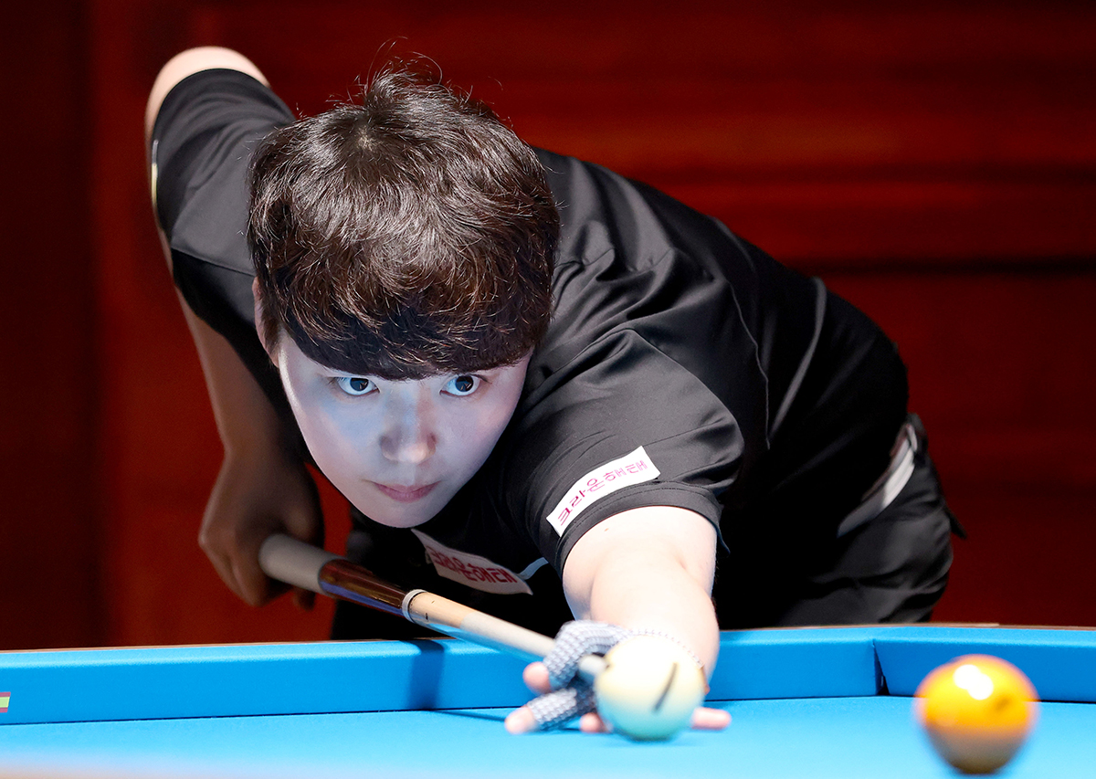 16강에 진출한 백민주(크라운해태).