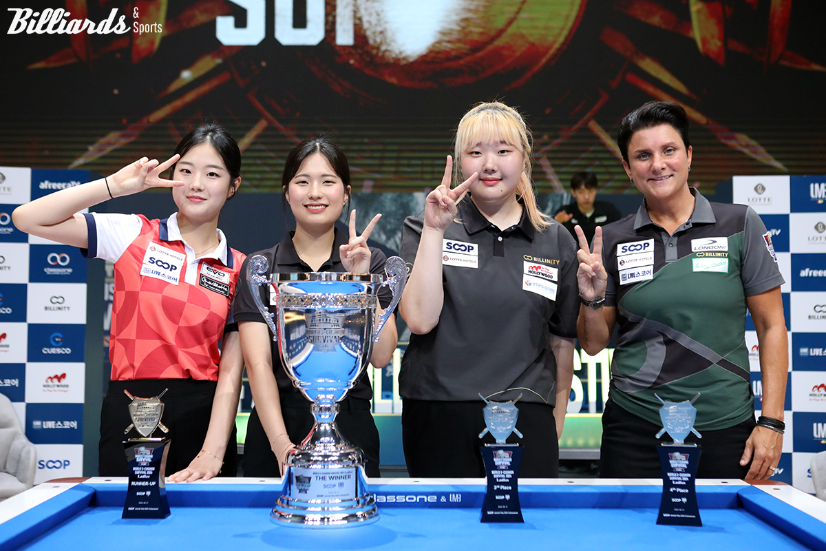 왼쪽부터 준우승 허채원, 우승 박정현, 3위 염희주, 4위 클롬펜하우어.