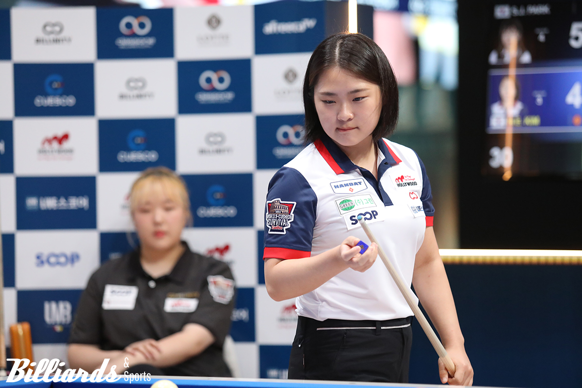 준결승전 내내 고전한 김하은.