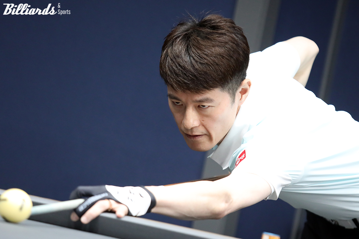 마르티네스를 꺾고 32강에 진출한 김임권.  빌리어즈앤스포츠 DB