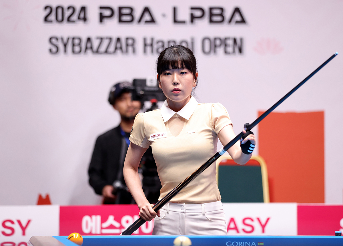 '챔피언 킬러' 하윤정이 '2024 LPBA 에스와이 바자르 하노이 오픈' 16강전에서 '2차 투어 우승자' 김상아와 맞붙는다.  사진=PBA 제공