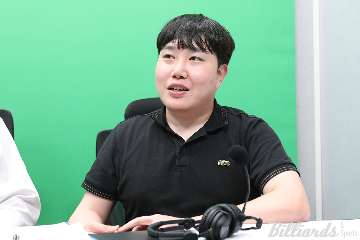 스누커 선수로서 다양한 공의 진로와 가능성 등 전문적인 해설을 보여준 이대규.