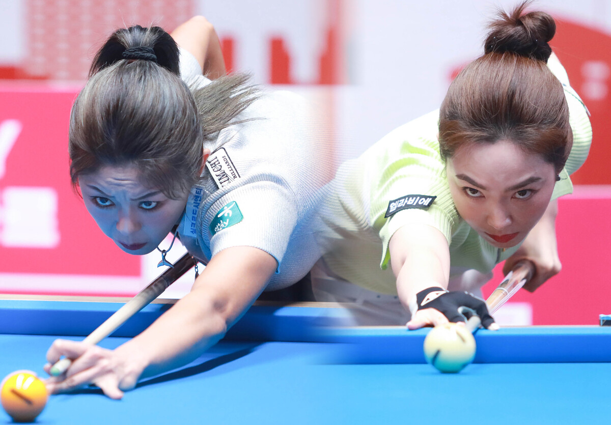 '당구 여제' 김가영(하나카드)과 '당구 여신' 차유람(휴온스)이 프로당구 사상 첫 해외투어 '2024 LPBA 에스와이 바자르 하노이 오픈' 준결승에서 900일 만에 승부를 벌인다.  사진=PBA 제공 