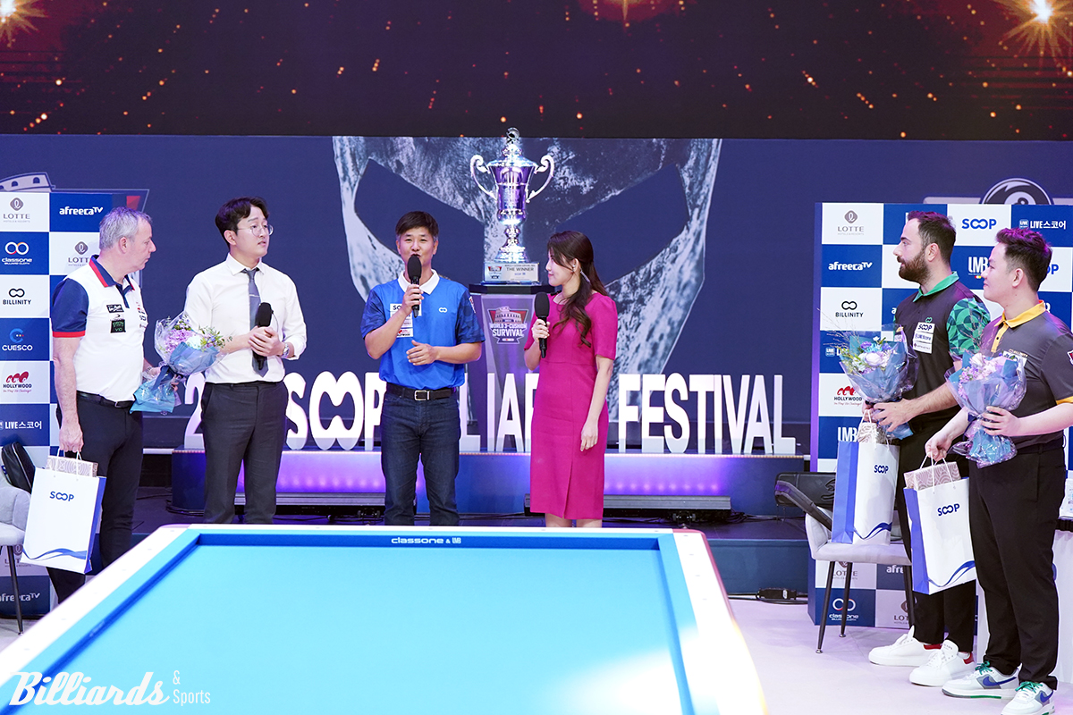 이번 이벤트 시합에 참가한 야스퍼스와 정찬용 대표, 베르카이 카라쿠르트(튀르키예), 바오프엉빈(베트남).