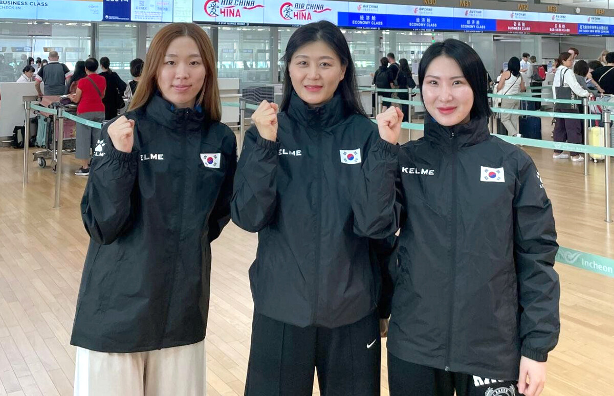 '한국 포켓볼 여전사 3인방' 서서아, 임윤미, 진혜주(왼쪽부터)가 3일부터 8일까지 뉴질랜드 해밀턴에서 열리는 '세계여자포켓9볼선수권대회'에 출전한다.  사진=대한당구연맹 제공