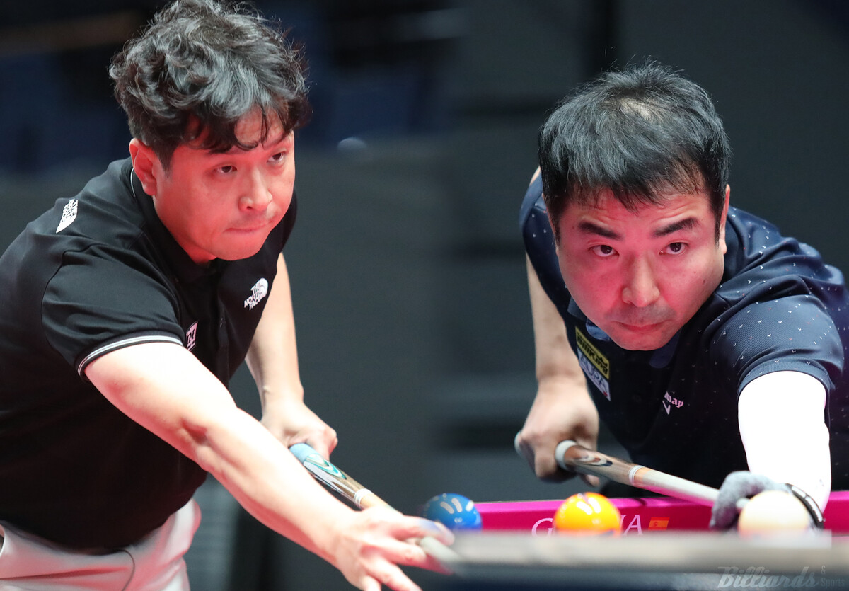 PBA 드림투어 4차전에서 벌어진 치열한 우승경쟁에서 김민건(왼쪽)과 이영민(오른쪽)이 최종 우승을 다투게 됐다.  사진=고양/이용휘 기자