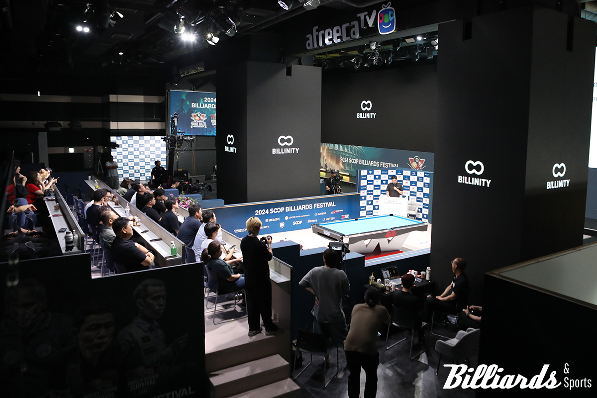 파이브앤식스는 '빌리니티' 출시를 기념해 런칭쇼를 열고 당구인들에게 첫 선을 보였다.