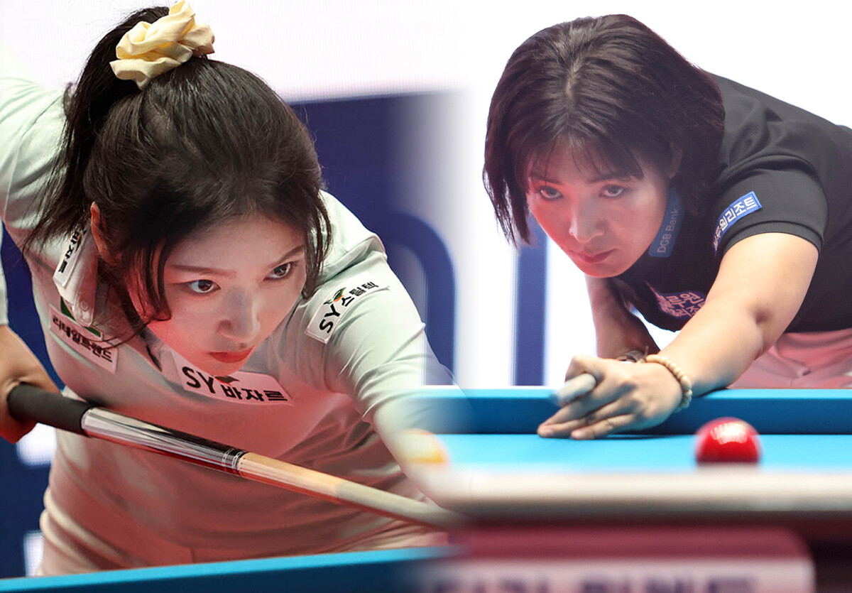 스롱 피아비(오른쪽)가 아직 이기지 못한 한지은(왼쪽)과 32강에서 만나는 대진이 예고됐다.  사진=PBA 제공