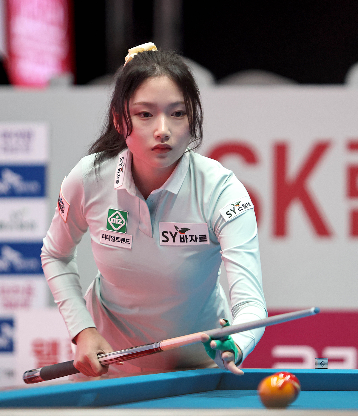 한지은은 시즌 첫 16강 이상 진출하기 위해서는 32강에서 스롱과의 승부를 이겨야 한다.