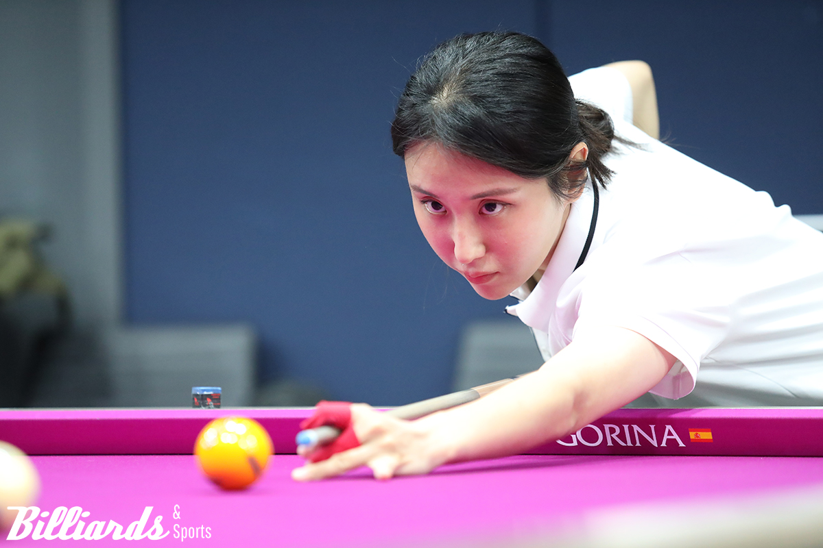 황진선이 13이닝 만에 송민정을 25:8로 꺾고 가장 먼저 64강 진출을 확정했다. 사진=고양/이용휘 기자