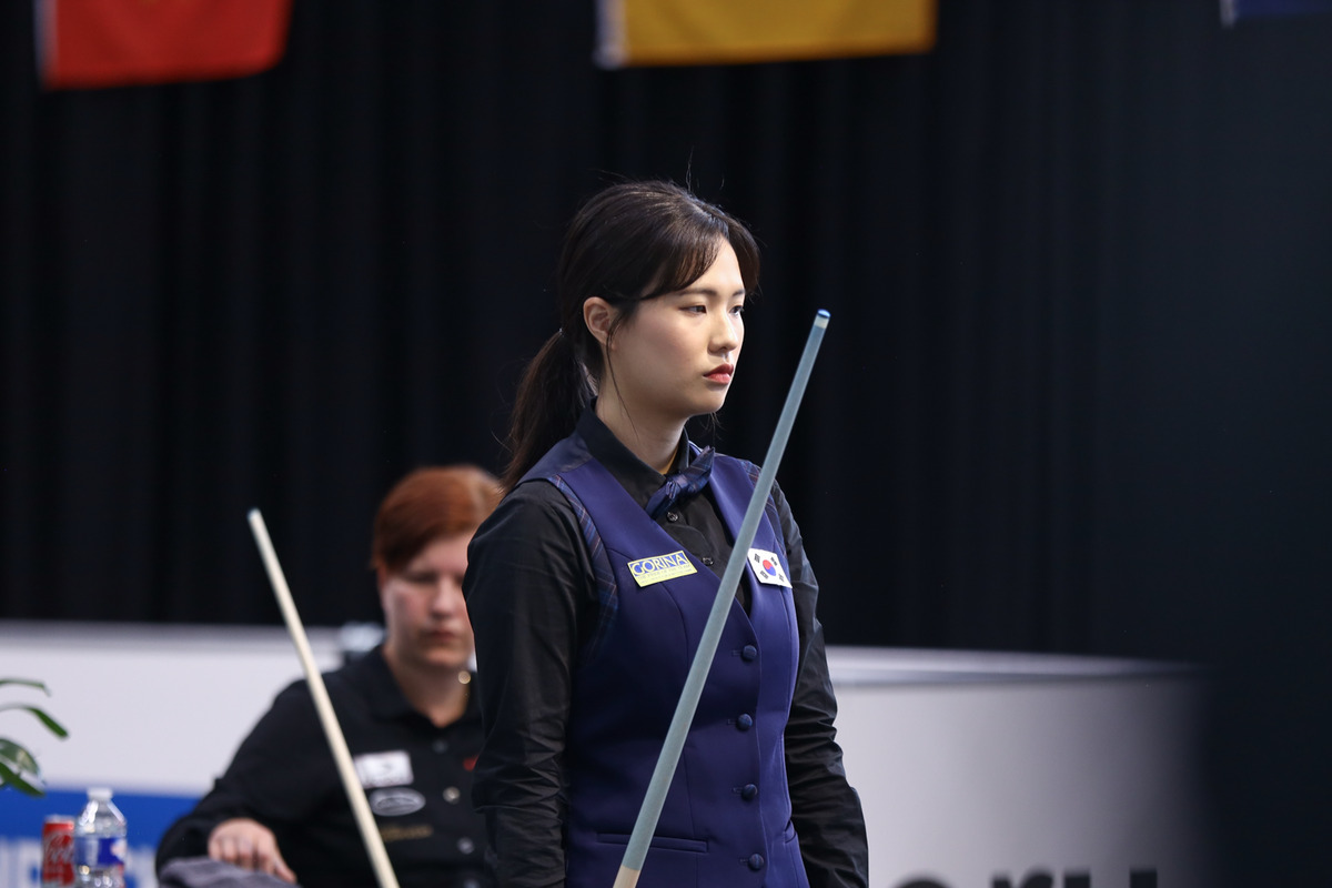 한국 여자 3쿠션의 세계선수권 2년 연속 우승과 3년 연속 입상 도전이 실패했다.  사진=SOOP 제공