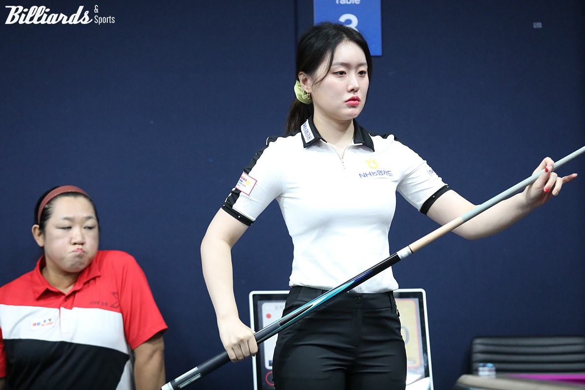 김가영과 월드챔피언십 결승전 이후 첫 대결을 벌이게 된 김보미(NH농협카드).