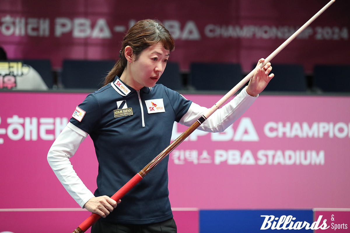 히다 오리에는 결국 한지은의 퍼펙트큐에 무릎을 꿇고 말았다.  