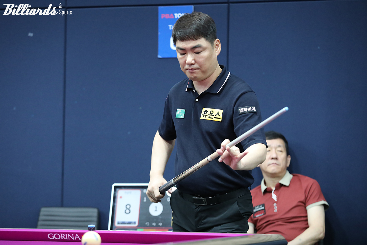 이상대(휴온스)는 2세트 1이닝에서 퍼펙트큐 15점을 성공했으나, 아쉽게 승리로 이어가지는 못했다.