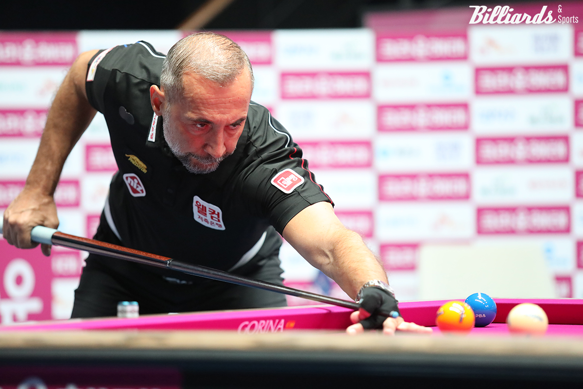 32강에서 '퍼펙트큐(15점)'를 치고 화끈한 승리를 거둔 세미 사이그너(웰컴저축은행).