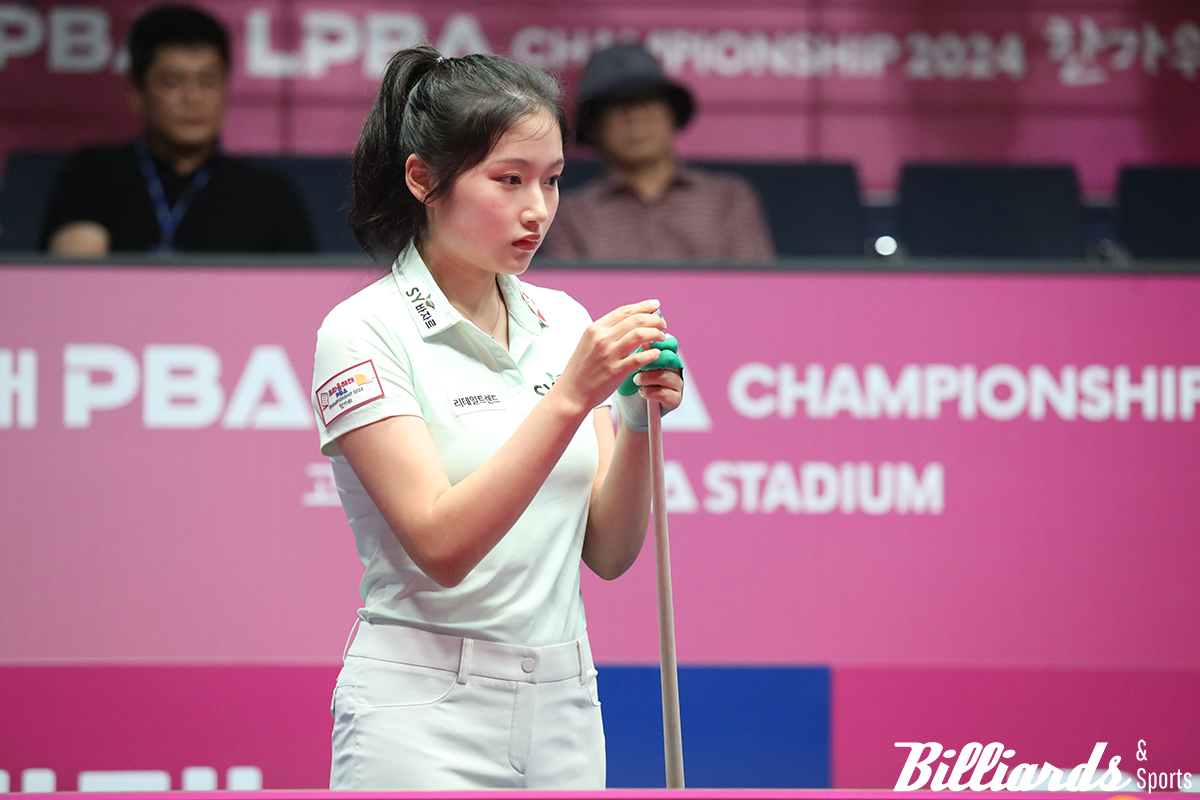 한지은이 이번 투어에서 퍼펙트큐와 4강 진출에 성공하며 '월드챔피언십 2024'를 재연해 냈다.  사진=고양/이용휘 기자