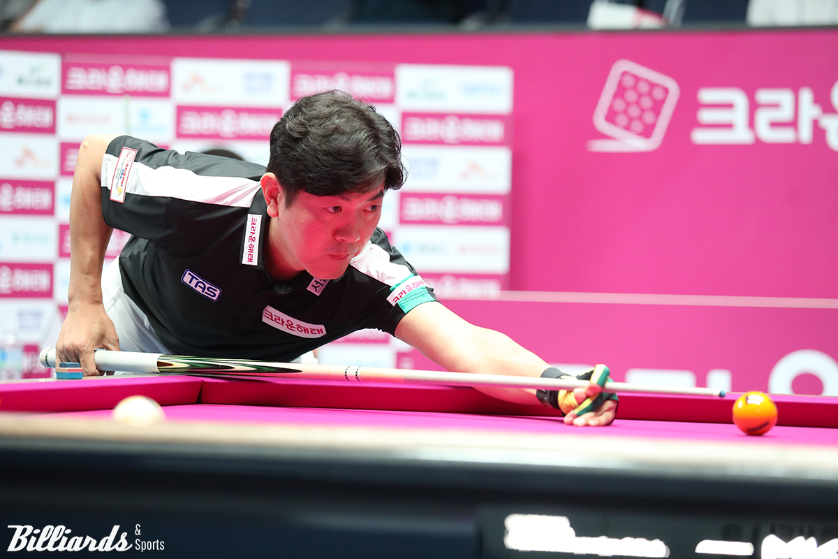 '킹스맨' 김재근(크라운해태)이 4차 투어 '크라운해태 챔피언십'에서 8강에 진출하며 부활을 예고했다.  사진=고양/이용휘 기자