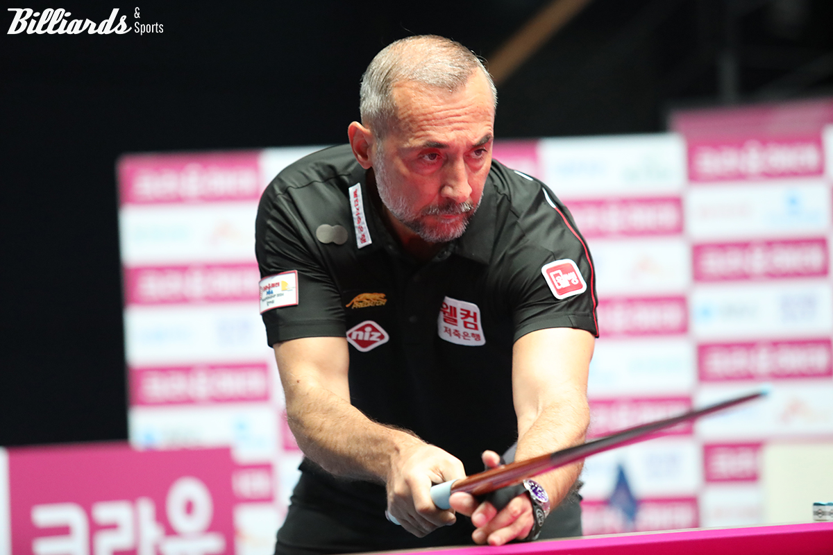 '미스터 매직' 세미 사이그너(웰컴저축은행)가 4차 투어 16강전에서 한국의 장남국을 어렵게 꺾고 시즌 첫 번째 8강에 진출했다.  사진=고양/이용휘 기자