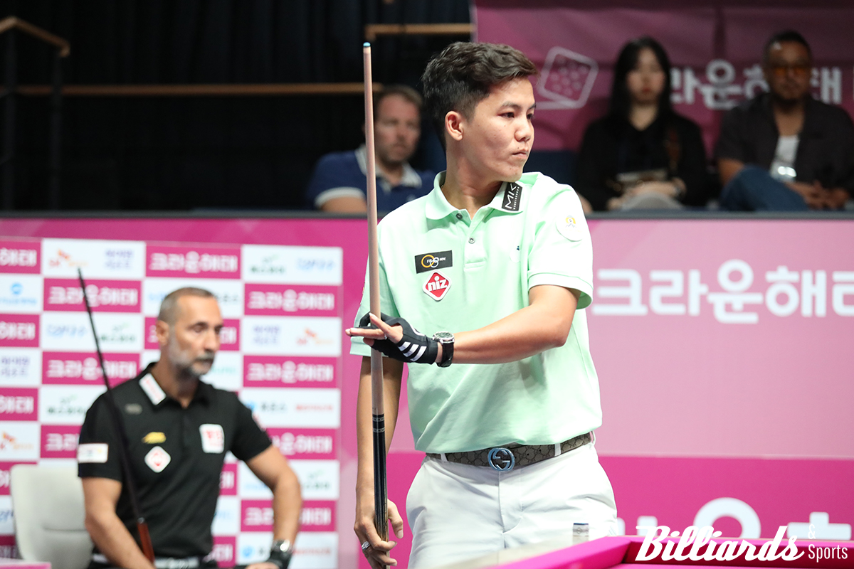 초반 세트스코어 2-1로 세미 사이그너를 리드한 응우옌프엉린.