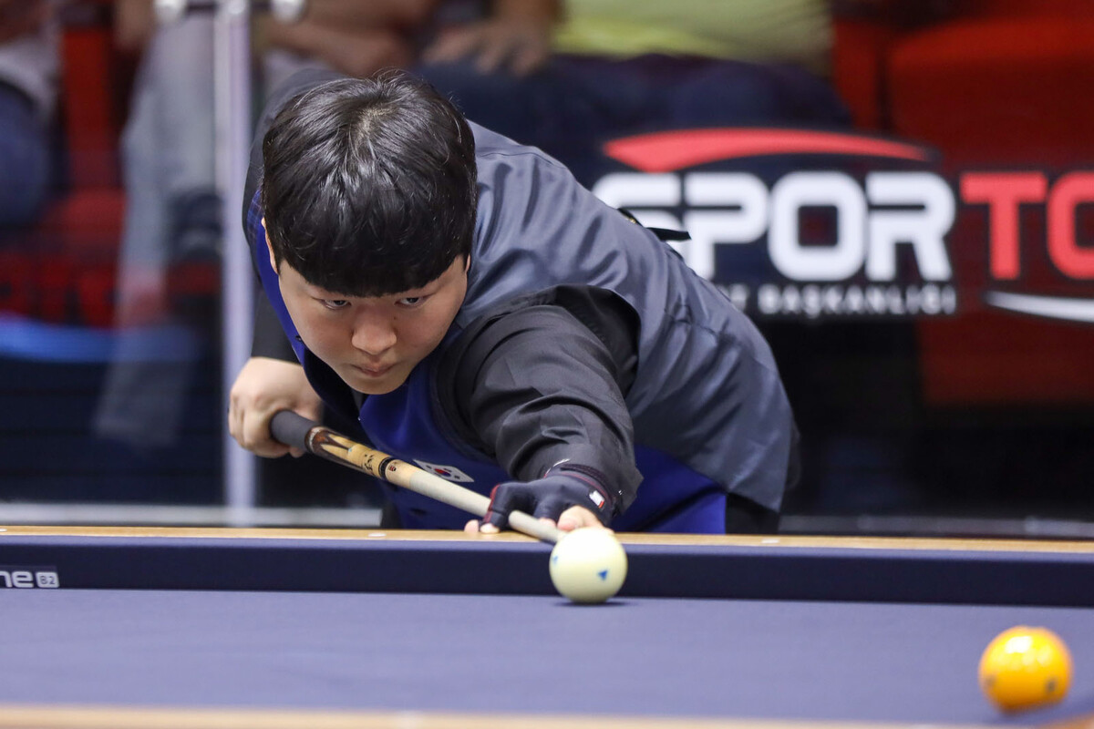 지난해 세계3쿠션선수권대회 4강에 오른 조명우(실크로드시앤티-서울시청).  사진=SOOP 제공