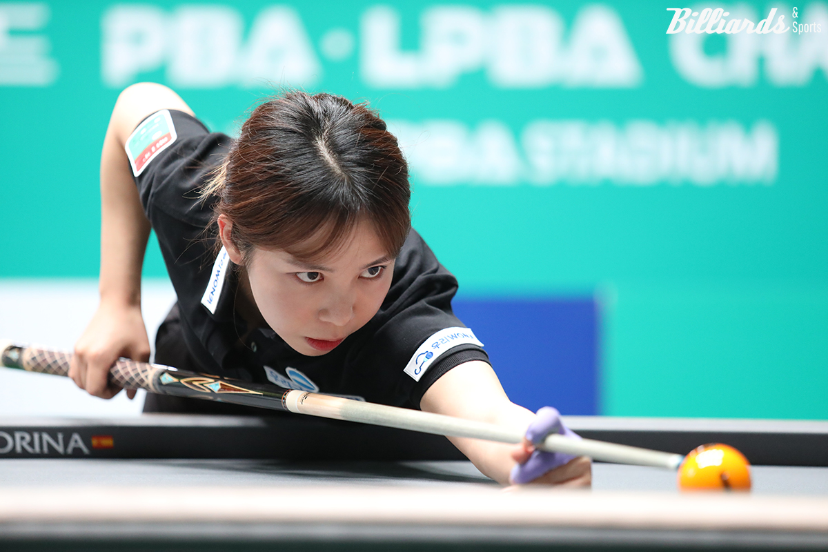 개인통산 1호이자 LPBA 통산 4호 퍼펙트큐를 성공한 김민영(우리금융캐피탈)