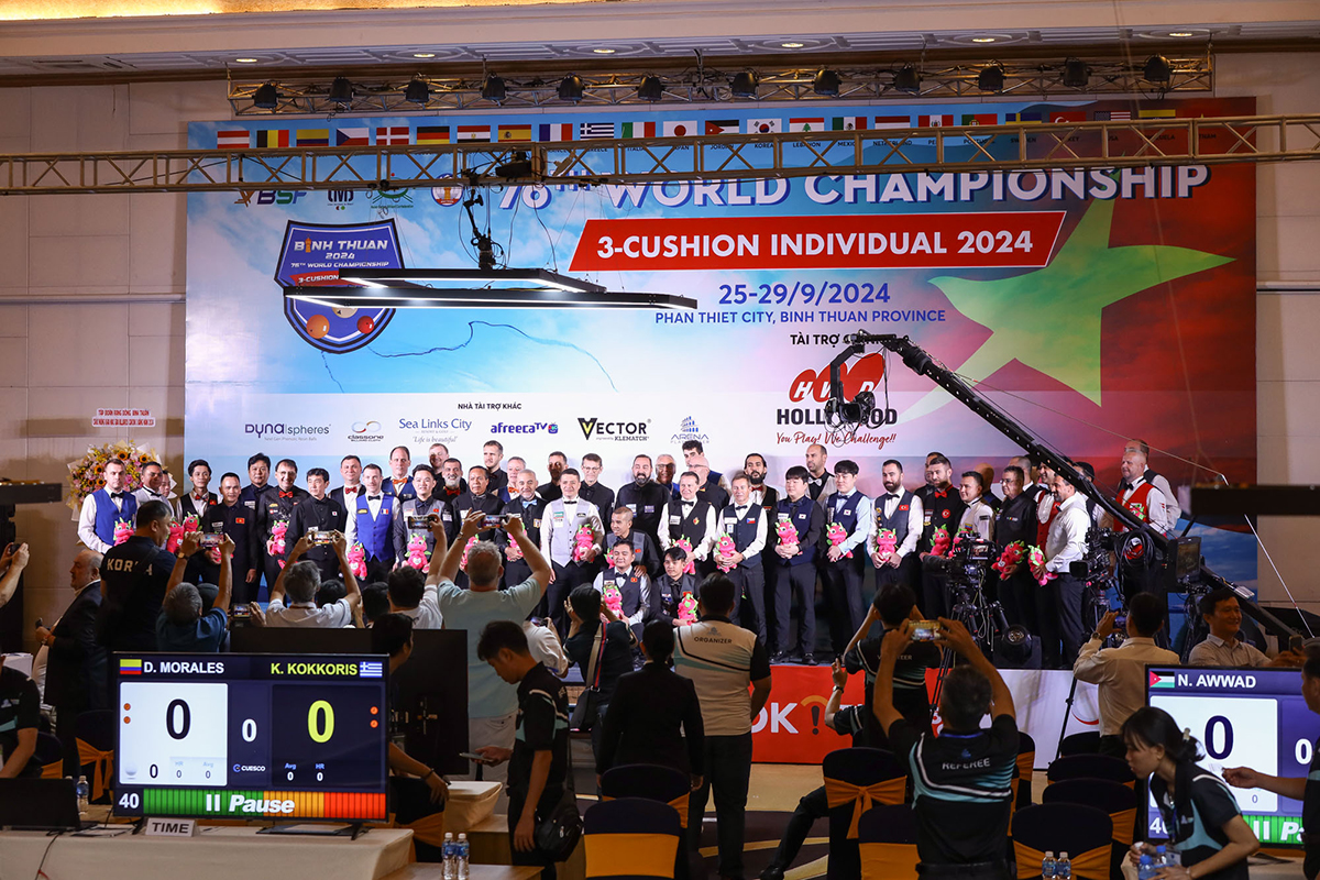 제76회 빈투언 세계3쿠션선수권대회가 오는 25일 베트남 빈투언에서 개막했다. 사진=SOOP 제공