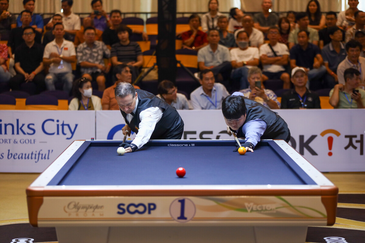 준결승전 조명우와 멕스의 뱅킹 장면.