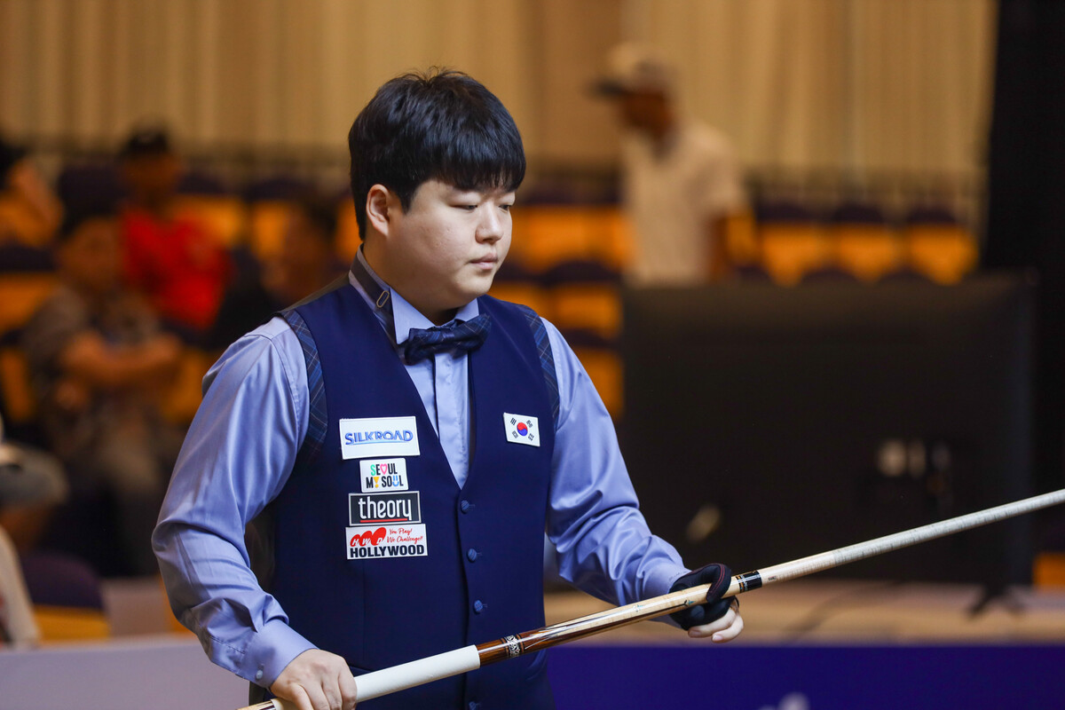 쩐딴룩과 결승에서 우승을 다투게 된 한국의 조명우(실크로드시앤티-서울시청).