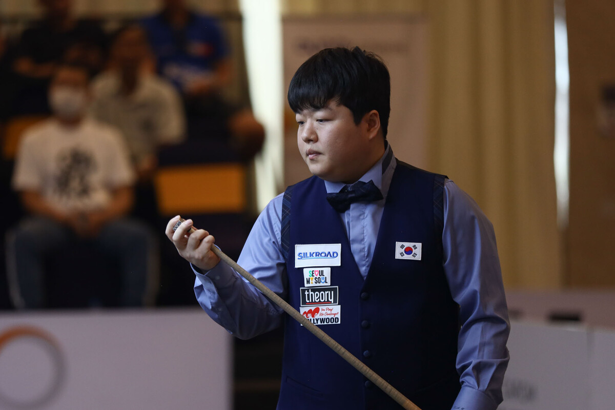 한국의 조명우(실크로드시앤티-서울시청)가 '제76회 빈투언 세계3쿠션선수권대회'에서 우승하며 세계랭킹 2위로 올라섰다.  사진=SOOP 제공