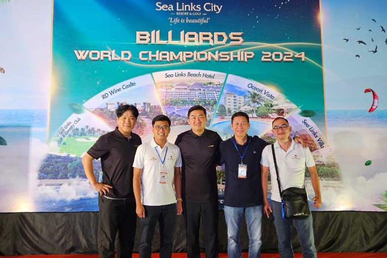 빌리니티가 베트남에서 열린 제76회 세계3쿠션선수권대회 중 베트남의 당구용품유통사 빌라비 그룹과 유통 계약을 체결했다. 사진=빌리니티 제공