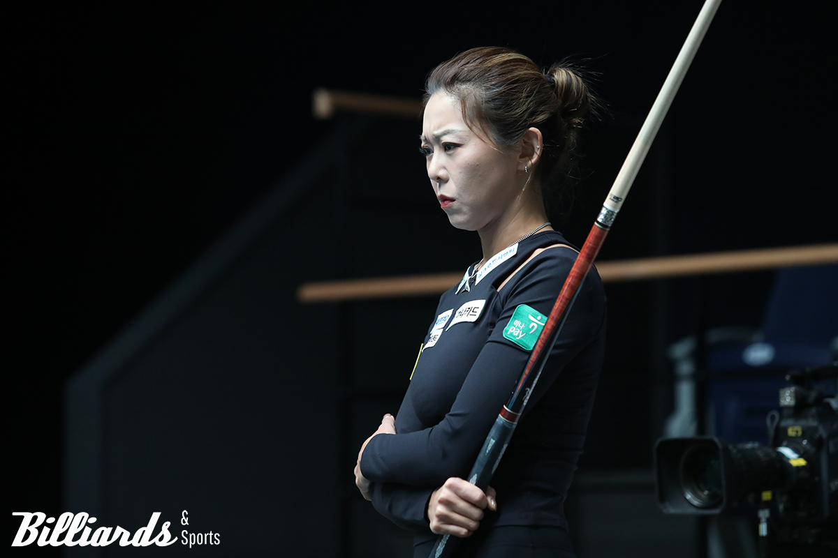 이마리와 매 세트 치열한 접전을 벌인 끝에 세트스코어 3-0 승리를 거둔 김가영(하나카드)