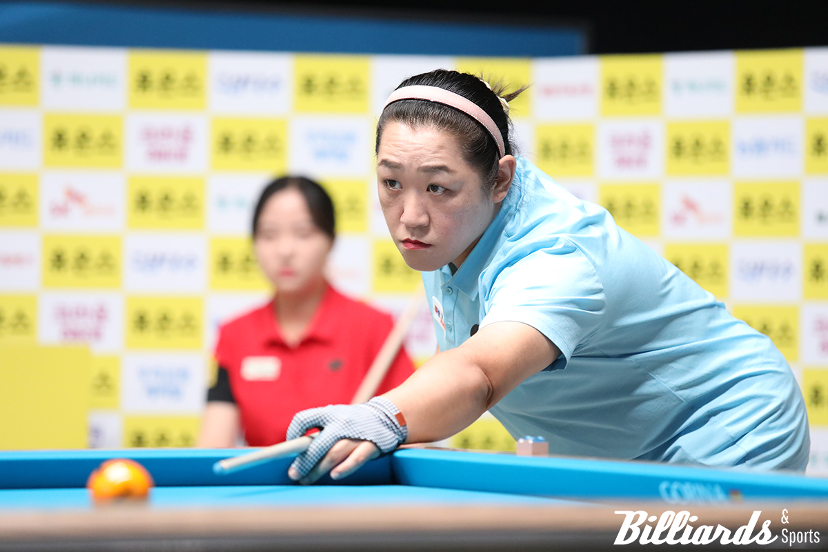 8강 대결에서 유일하게 1점대의 애버리지를 기록한 오지연.