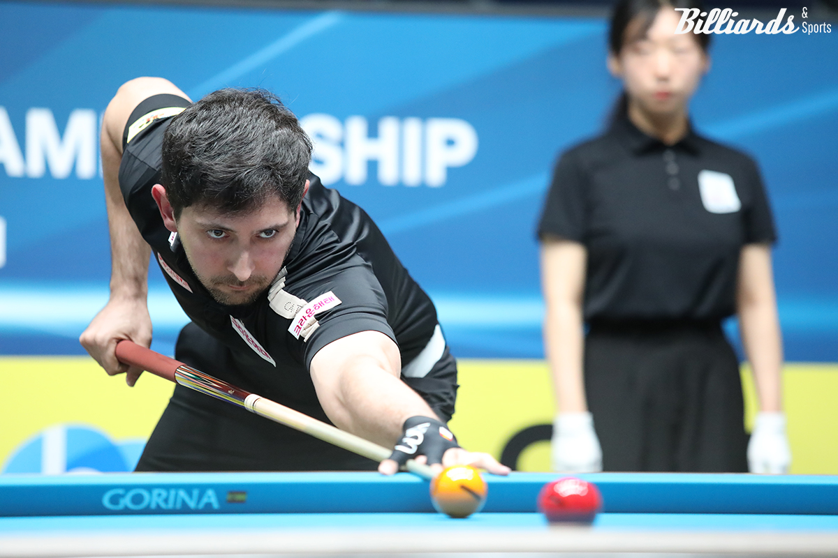 '스페인 강호' 다비드 마르티네스(크라운해태)가 5차 투어 '휴온스 PBA 챔피언십'에서 시즌 두 번째 결승에 진출했다.  사진=고양/이용휘 기자