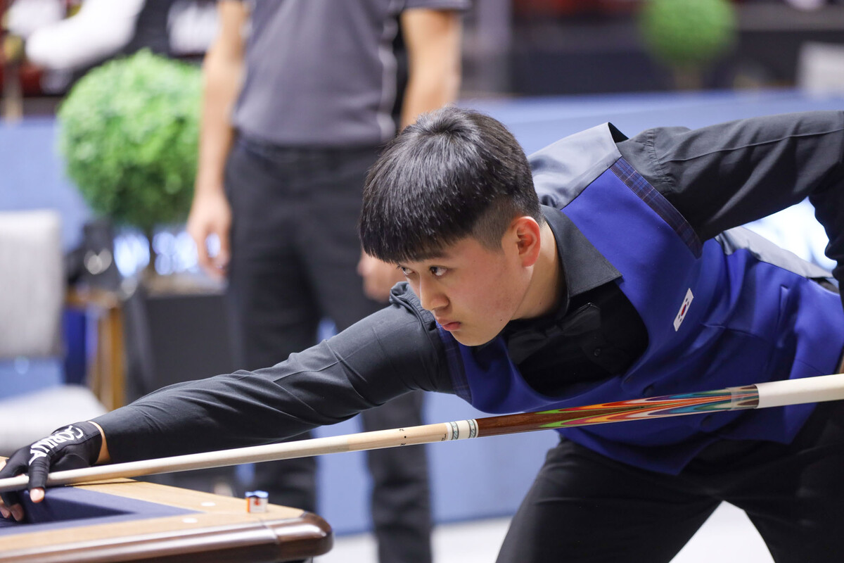 3쿠션 주니어 세계챔피언 출신 오명규도 이번 서울 당구월드컵에 도전한다.