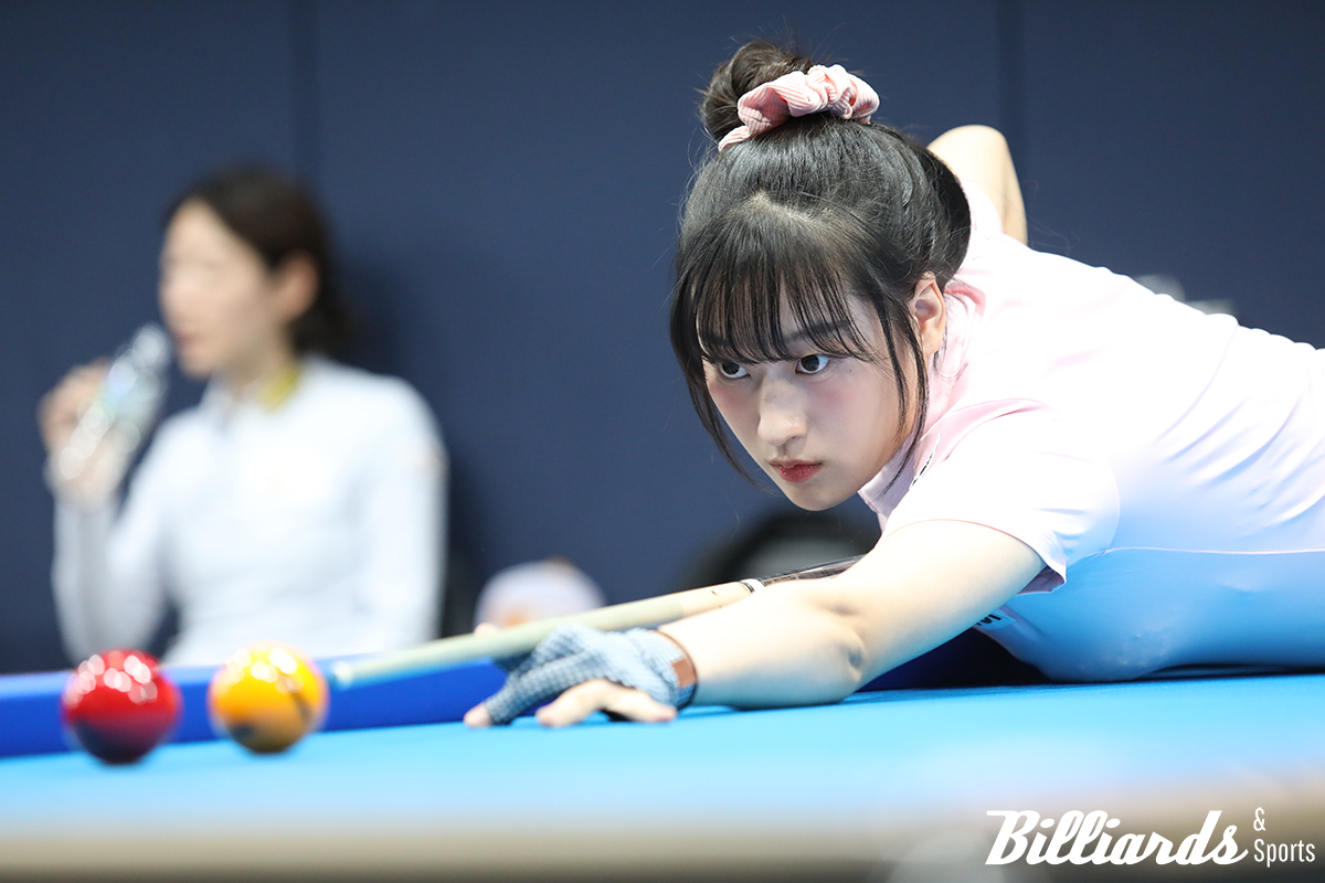 장가연(에스와이)이 막판 5이닝 동안 16점을 모으며 역전승을 거두고 32강에 올랐다. 사진=고양/이용휘 기자