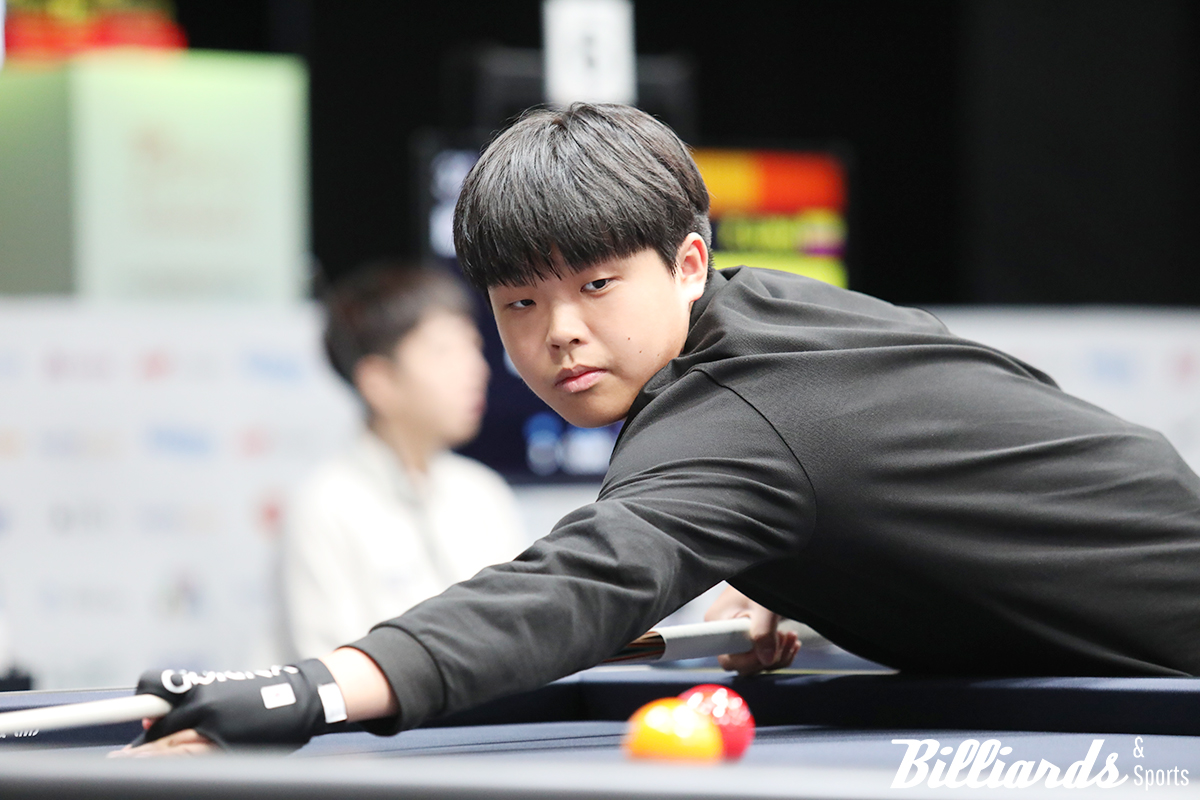 '14세 돌풍' 김현우가 '서울당구월드컵'에서 이틀 연속 4연승을 거두고 예선 3라운드에 올랐다. 사진=강서/이용휘 기자