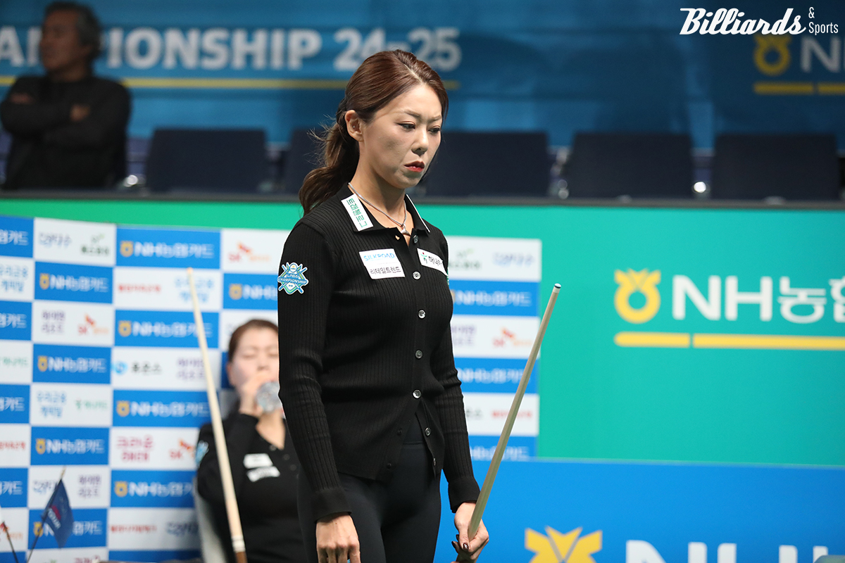 김가영은 3차 투어 64강전부터 이날 6차 투어 32강전까지 20경기 연승 행진을 이어갔다.