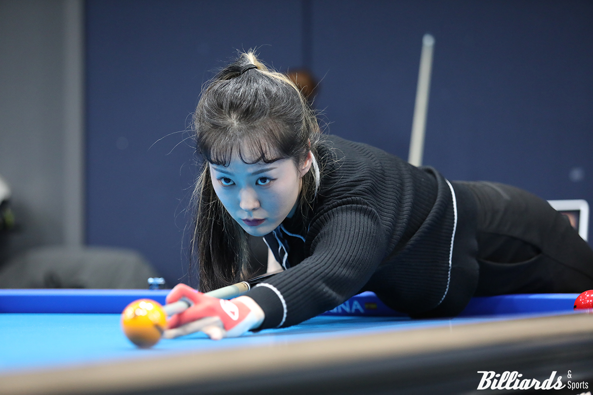 권발해를 꺾고 32강에 진출한 정다혜. 다음날 32강전에서 정다혜는 김민영(우리금융캐피탈)에게 1-3으로 패했다.